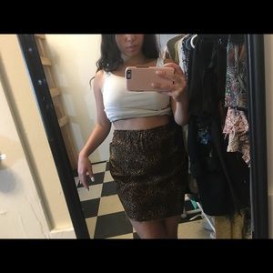 Cheetah print skirt